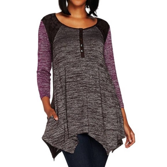 LOGO Lori Goldstein Space Dye Tunic